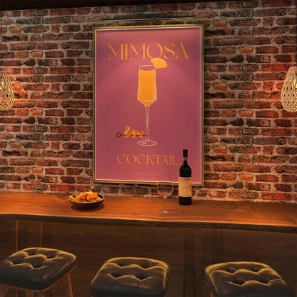 Plakat "Mimosa" - Stylowa Grafika z Koktajlem