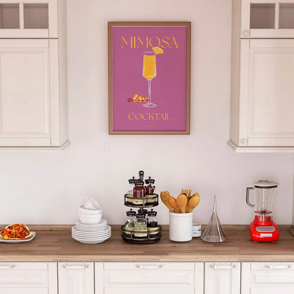 Plakat "Mimosa" - Stylowa Grafika z Koktajlem