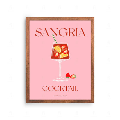 Plakat "Sangria" - Owocowa Grafika z Koktajlem