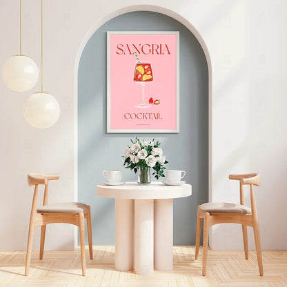 Plakat "Sangria" - Owocowa Grafika z Koktajlem