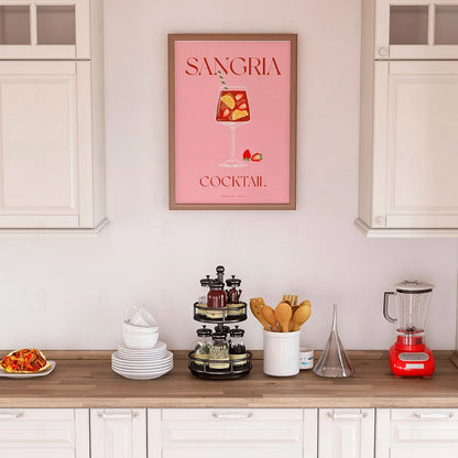 Plakat "Sangria" - Owocowa Grafika z Koktajlem