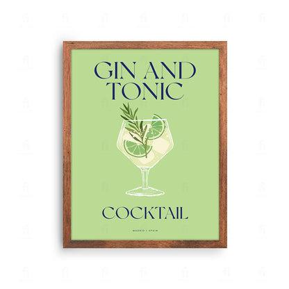 Plakat "Gin and Tonic" - Orzeźwiająca Grafika do Baru