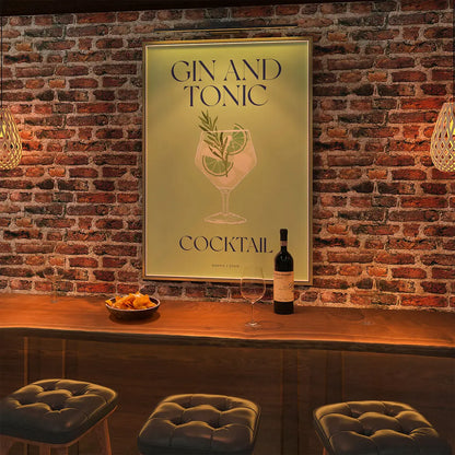 Plakat "Gin and Tonic" - Orzeźwiająca Grafika do Baru