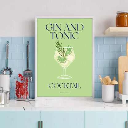 Plakat "Gin and Tonic" - Orzeźwiająca Grafika do Baru