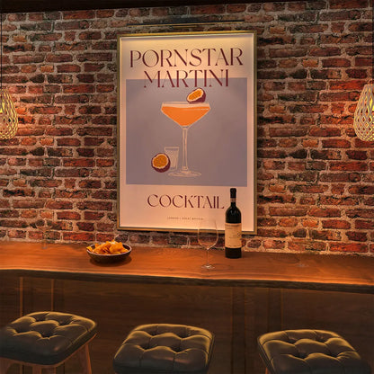 Plakat "Pornstar Martini" - Stylowa Grafika z Koktajlem