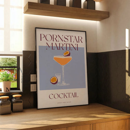 Plakat "Pornstar Martini" - Stylowa Grafika z Koktajlem