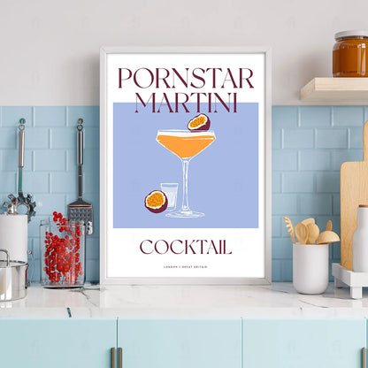 Plakat "Pornstar Martini" - Stylowa Grafika z Koktajlem
