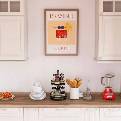 Plakat "Bramble" - Elegancka Grafika z Koktajlem