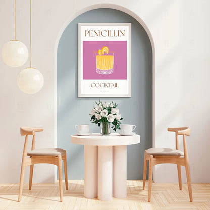 Plakat "Penicillin" - Klasyczna Grafika z Koktajlem