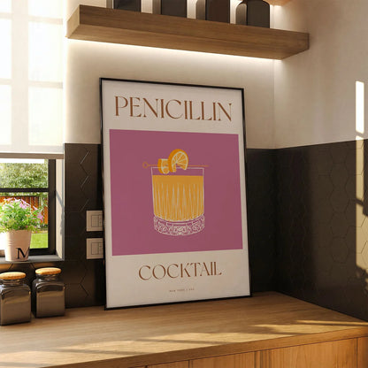 Plakat "Penicillin" - Klasyczna Grafika z Koktajlem