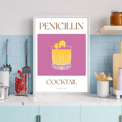 Plakat "Penicillin" - Klasyczna Grafika z Koktajlem