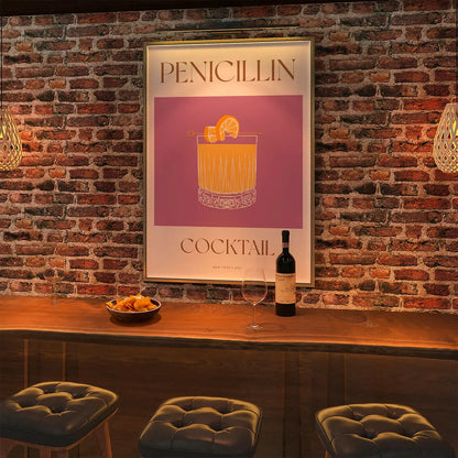 Plakat "Penicillin" - Klasyczna Grafika z Koktajlem