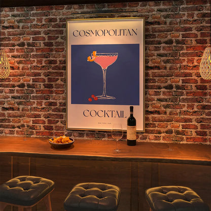 Plakat "Cosmopolitan" - Stylowa Grafika z Koktajlem