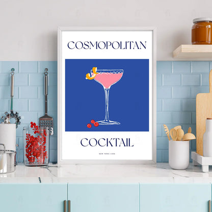 Plakat "Cosmopolitan" - Stylowa Grafika z Koktajlem