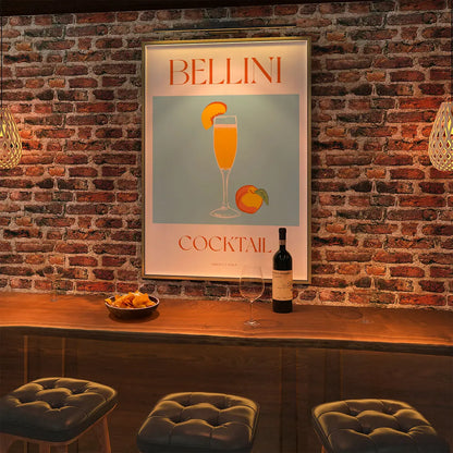 Plakat "Bellini" - Włoska Grafika z Koktajlem