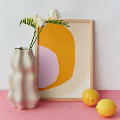Plakat "Abstract Sunshine" - Minimalistyczna Grafika ze Słońcem