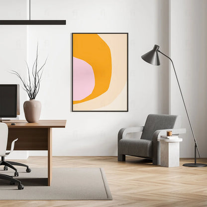Plakat "Abstract Sunshine" - Minimalistyczna Grafika ze Słońcem