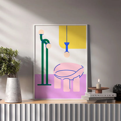 Plakat "Minimalistyczny Wystrój" - Grafika w Stylu Skandynawskim