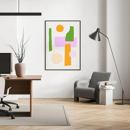 Plakat "Colorful Shapes" - Abstrakcyjna Grafika Nowoczesna