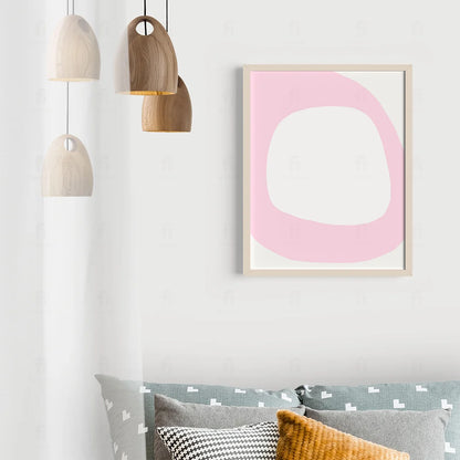Plakat "Pastelowa Harmonia" - Minimalistyczna Grafika w Różu