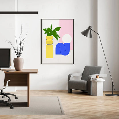Plakat "Geometryczna Roślina"