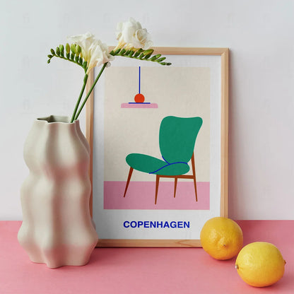 Plakat "Styl Kopenhagi" - Minimalistyczna Grafika Scandi
