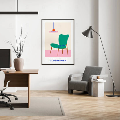Plakat "Styl Kopenhagi" - Minimalistyczna Grafika Scandi