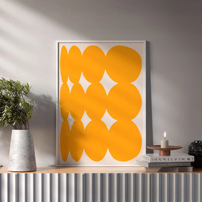 Plakat "Pomarańczowe Abstrakcyjne Kształty" - Nowoczesna Grafika