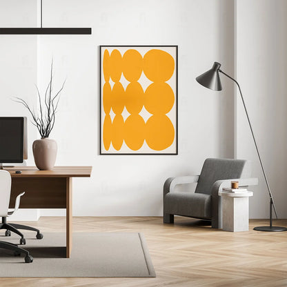 Plakat "Pomarańczowe Abstrakcyjne Kształty" - Nowoczesna Grafika