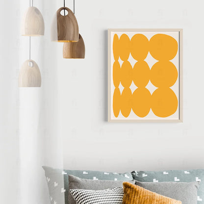 Plakat "Pomarańczowe Abstrakcyjne Kształty" - Nowoczesna Grafika