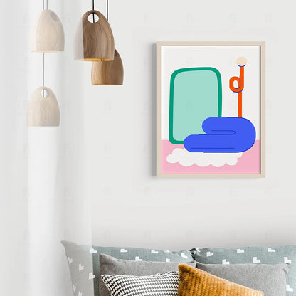 Plakat "Designerski Kącik" - Nowoczesna Grafika w Stylu Scandi