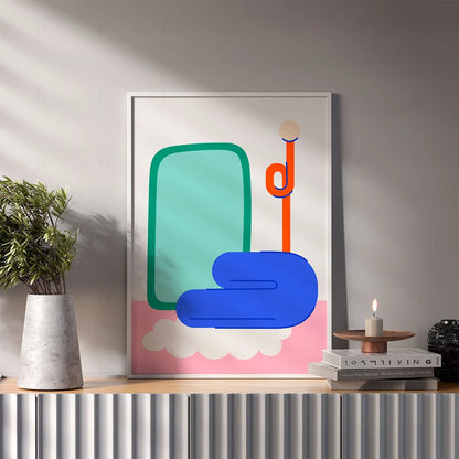 Plakat "Designerski Kącik" - Nowoczesna Grafika w Stylu Scandi