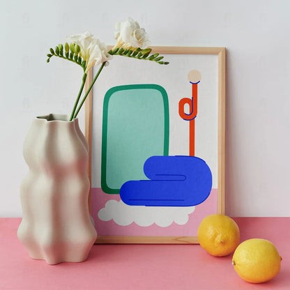 Plakat "Designerski Kącik" - Nowoczesna Grafika w Stylu Scandi
