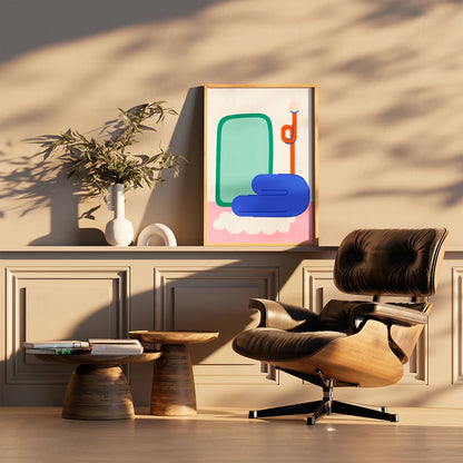 Plakat "Designerski Kącik" - Nowoczesna Grafika w Stylu Scandi