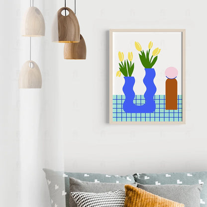 Plakat "Tulipany w Nowoczesnym Wazonie"