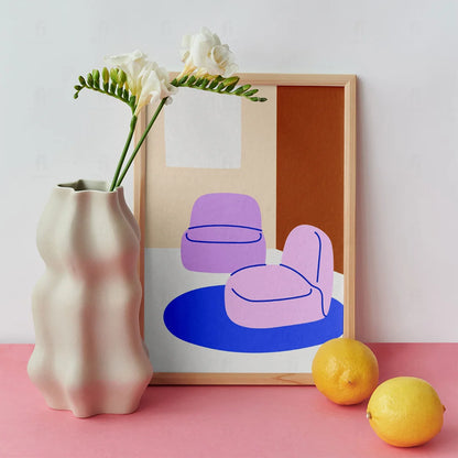 Plakat "Pastelowy Kącik" - Minimalistyczna Grafika Scandi