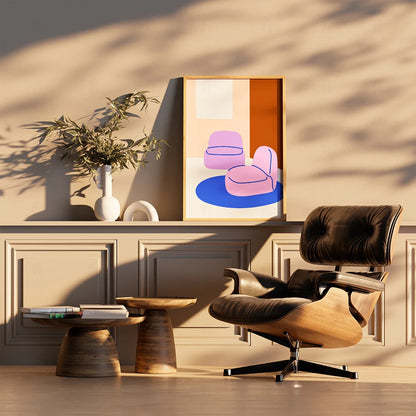Plakat "Pastelowy Kącik" - Minimalistyczna Grafika Scandi