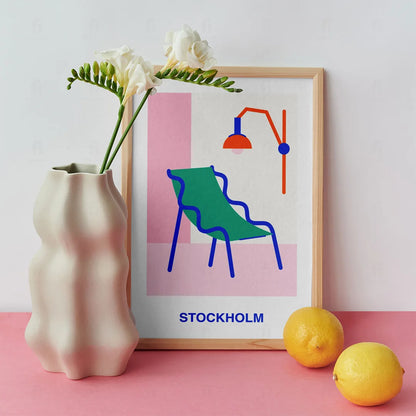 Plakat "Stylowy Kącik" - Grafika w Stylu Skandynawskim