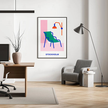 Plakat "Stylowy Kącik" - Grafika w Stylu Skandynawskim