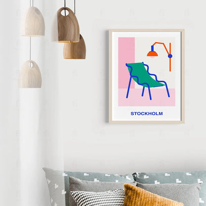 Plakat "Stylowy Kącik" - Grafika w Stylu Skandynawskim