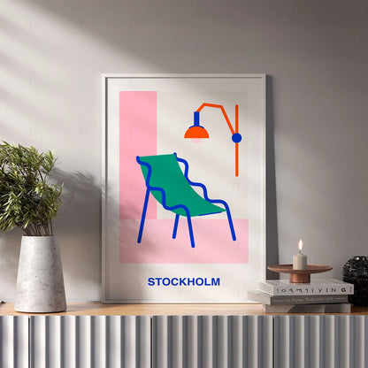 Plakat "Stylowy Kącik" - Grafika w Stylu Skandynawskim