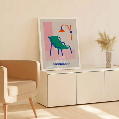 Plakat "Stylowy Kącik" - Grafika w Stylu Skandynawskim