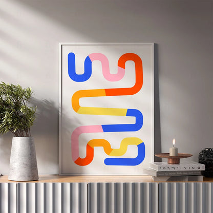 Plakat "Abstrakcyjne Linie" - Kolorowa Grafika Nowoczesna