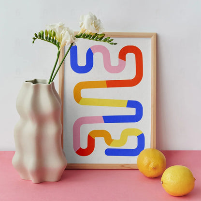 Plakat "Abstrakcyjne Linie" - Kolorowa Grafika Nowoczesna