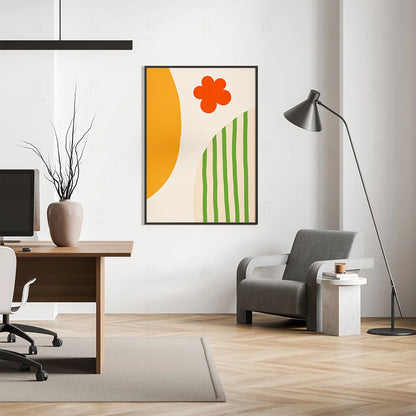 Plakat "Nowoczesna Kompozycja" - Abstrakcyjna Grafika w Stylu Scandi