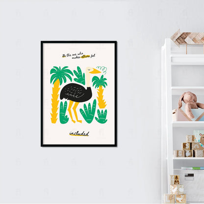 Plakat "Inspirujący Struś" - Grafika z Pozytywnym Przesłaniem