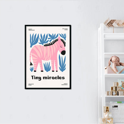 Plakat "Cuda Małych Kroków" - Grafika z Zebrą