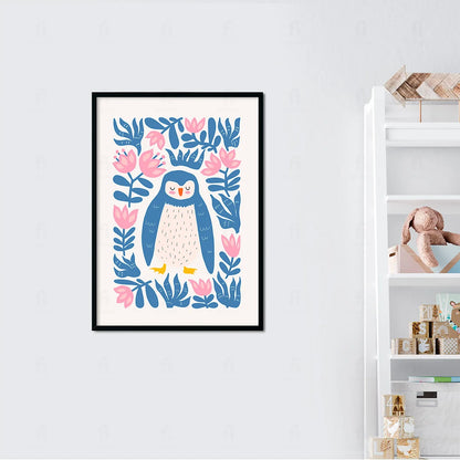 Plakat "Słodki Pingwin" - Grafika ze Zwierzętami