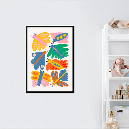 Plakat "Kolorowe Motyle" - Grafika z Owadami